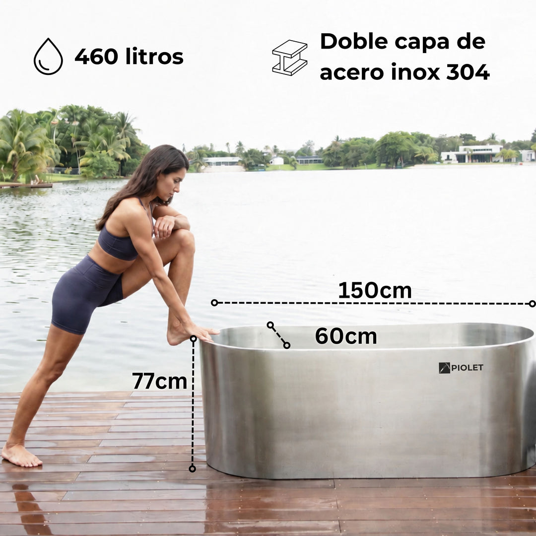 CyberPlunge steel ice bath, view 4