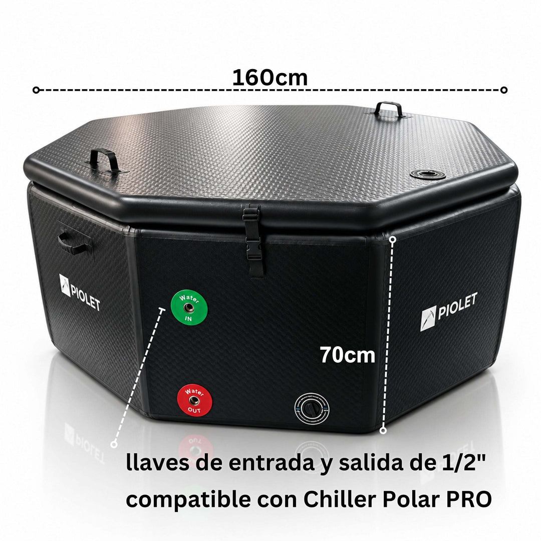 PIOLET Polar Party 160 × 70 cm, conexiones 1/2 pulgada, compatible Polar Pro