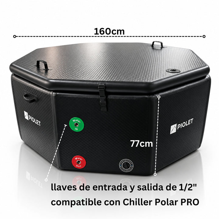 PIOLET Polar Party cold plunge inflable 160 cm negro México