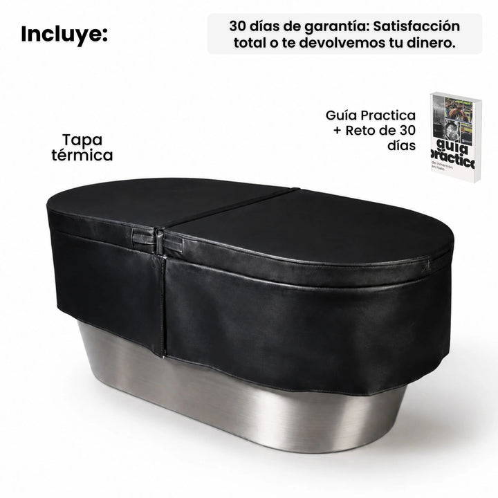 Qué incluye la PIOLET Steel: tapa térmica y guía práctica con reto de 30 días