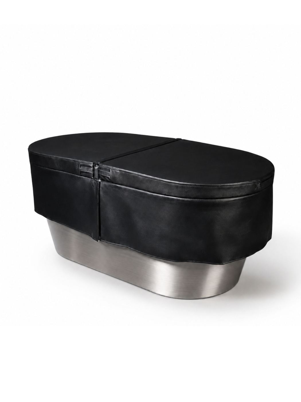 PIOLET Steel de acero inoxidable 304 con tapa térmica aislante negra impermeable sobre fondo blanco
